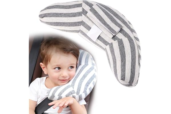 Automobile pour Enfants Coussin -Voiture Adaptateur Enfant Coussin Oreiller de Nuque Repose Coussinets d'Epaule de Voiture Protège Ceinture de Sécurité Amovible Lavable et Pratique