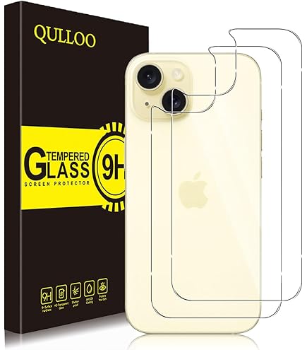 QULLOO Pellicola Posteriore In Vetro Temperato Per IPhone 12 Pro – Copertura Totale, Anti Graffio, 2 Pezzi - 2