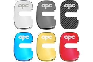 LOOFSAF 4 Stück Edelstahl Auto Türschloss Abdeckung für Opel Opc Vauxhall VXR Insignia Astra, Edelstahl Auto Türschlossabdeckung, Door Lock Cover Zubehör Türverriegelung Abdeckung