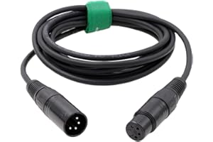 HangTon 4-pinowy XLR męski na żeński XLR 4-pinowy rejestrator mikrofonowy mikser wzmacniacz słuchawkowy, zrównoważony kabel audio (4 m)