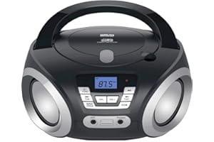 SILVA SCHNEIDER Silva-Schneider PCD 19.1 FM Radio, CD Player, AUX, Mains and Battery Operated, Black