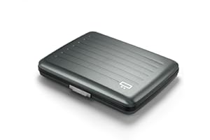 ÖGON -DESIGNS- Portefeuille en Aluminium, Grande capacité avec Fermoir en métal, Protection RFID Contre la fraude et la démagnétisation, modèle Smart Case Oslo Large