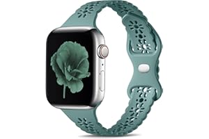 Dirrelo Sznurowany pasek kompatybilny z Apple Watch 38 mm, 40 mm, 41 mm, 42 mm, 44 mm, 45 mm, silikonowy zamiennik paska do zegarka iWatch Series 8, 7, 6, 5, 4, 3, 2, 1, SE