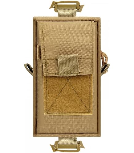 Pochette Fixation Sac à Dos – Support Téléphone + Accessoires – Bandoulière Réglable – Nylon 1000D Robuste Avec Poche Zippée