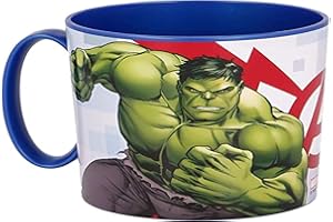 ALMACENESADAN 2242; Taza microondas Avengers; Capacidad 350 ml; Producto de plástico Reutilizable; No BPA.