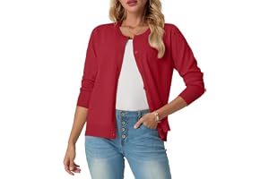 GRECERELLE Dam sommar mjuka koftor härlig lätt rund hals långärmad damcardigan solid stickad jumper casual button down-tröjor