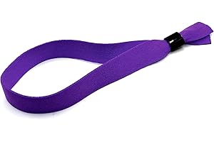 EUROPABAND Braccialetti identificativi per eventi in tessuto, 50 pezzi, misura regolabile, colore viola