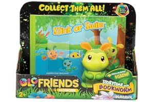 Playskool Glo Friends Stink or Swim! - Storytime with Bookworm - Book with Glowing Toy - Social Emotional Learning SEL Toy - Ages 2+