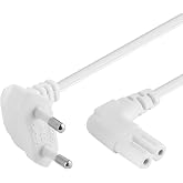 PremiumCord 230V 3m Power Cable for PC/Monitor/TV/UPS Power Cable with European Plug to European Double Socket C7 2 Pin, IEC
