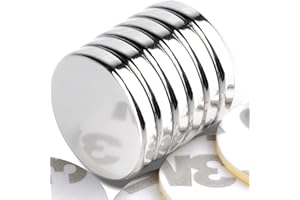 ‎MIN CI MIN CI 18x3mm Magnete Stark Groß, 6 Stück Neodym Magnete Starker Rund Magneten Klebemagnete Mini Magnet Selbstklebend Magneten für Kühlschrank Whiteboard Büro Küche Modell Magnete