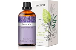 PHATOIL Olio Essenziale Lavanda 30 ml, Oli Essenziali per Diffusori, Oli di Lavanda Naturali Puri per Aromaterapia Umidificatori Candele Fai da Te
