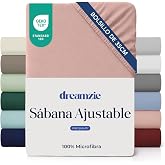 Dreamzie - Fitted Sheet 16 x 200 cm Adjustable - Ultra Soft Microfibre | Light Pink &middot; For Mattresses up to 35 cm &middot; Oeko-Tex C