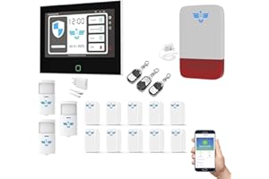 ITALIAN ALARM - Allarme Casa Senza Fili 7" Super Touch Screen, Antifurto WiFi GSM con APP, Sistema Allarme Wireless con Sensori Porte e Finestre. Già configurato, Video Tutorial e Assistenza Italia