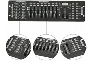 Gziztx DMX Controller DMX 512 Controller 192 Canali Dmx Console 240 Scenes per lampada da palco, Moving Head, DJ, Disco, Club, Feste