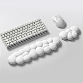 Klasse Cloud Klavye ve Mouse Bilek Destek Seti, Bulut ErgoPad, Kaymaz Tabanlı, Nefes Alan Kumaş, Ağrı &Ouml;nleyici (Bilek Desteği