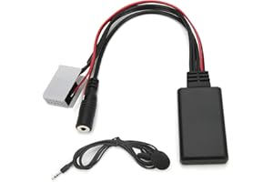 Connecteur Autoradio 12 Broches RD4 Bluetooth Musique AUX Câble Audio sans Fil Adaptateur Micro Mains Libres Connecteur Audio Automatique Adapté pour Peugeot