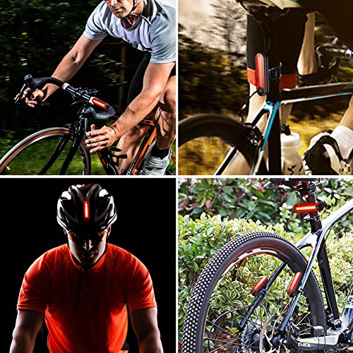 LOTOE® Premium Ultrahell Fahrrad Rücklicht mit USB aufladbare, Wasserdicht Ultra-Rot und Weiß helle 6 Modi in einem Rück LED Sicherheit Blitz Blitzen-Licht Kompatibel mit Bikes, Helme, Taschen - 7
