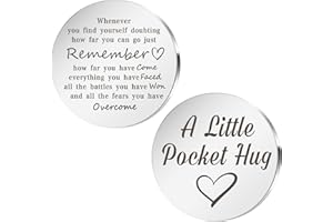 SERENEGLOW Pocket Hugs for Friends Dad Mum Grandma Grandad Gifts for Class Inspirational Gift Friend Her Bff Thank You Appreciation Gifts for Teacher Birthday Valentines Thanksgiving Graduation Gifts Kids