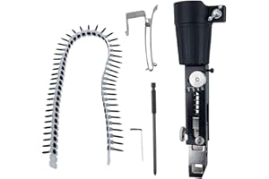 ELCHUIABY Adaptador automático de clavos de tornillo de cadena para taladro eléctrico, herramienta de carpintería con 50 clavos, profundidad ajustable, plástico y acero inoxidable (1 juego)