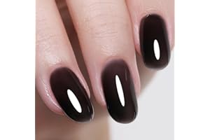 Firedeep 10ml Senza Hema Gel Jelly Nero Trasparente Grigio Vetro Affumicato Smalto Semipermanente Soak Off Cura UV LED per Estetista Fai da Te