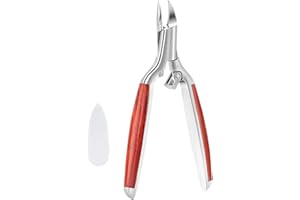 GERBALA Cortauñas Pies Profesional Acero Inoxidable, Precisión Alicates Corta uñas con Antideslizante Mango Largo, Curvo Alicates Corta uñas para Pies para Uñas Gruesas o Incrustadas