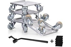 CRSUSUKJ Chariot de déménagement à 5 Roues, lève-Meubles et roulettes pour Meubles, déplacement de Meubles avec lève-Charges, roulettes de Transport pour Meubles Lourds, Roues pivotantes à 360 degrés