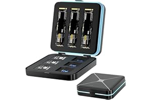 GIGIMUNDO GGM Custodia per Schede di Memoria SD per 6 TF (Micro SD) + 6 SD + 3 M.2 SSD, Resistente all'acqua Antiurto Porta Custodia per Schede SD Box (FX-4)