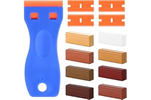 TOSAVGA Hartwachs Reparaturset, 8 Farben Laminat Reparaturset mit 1 Schaber und 5 Spachtel, Laminat/Holz/Parkett/Vinyl Reparaturset, Möbelreparatur Wachs Set Wachskitt zum Kratzer Schäden Loch Ausbessern