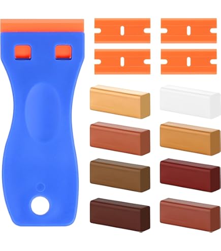 AGT PVC vloerreparatieset: Reparatieset voor kunststof oppervlakken met accuwassmelter, USB-C (pvc-vloerreparatiewas, krasverwijderaar, reinigingsdoekjes