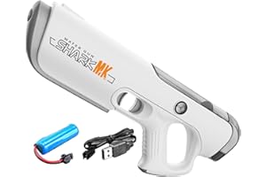 EZNAOBO Electric Water Gun for Kids Adults,2025 New Electric Water Pistol with Automatic Water Absorption, Range 7-9M, Automatic Water Gun Pistol Toys for Pool Party Beach Outdoor (grey)