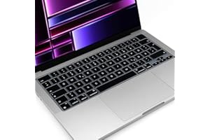 MASIBLOOM Deutsche Silikon-Tastaturabdeckung für 2023-2021 MacBook Pro 14 Zoll 16 Zoll M3 M2 M1 (A2779 A2442 A2780 A2485) & Air 15 Zoll 13,6 Zoll M2 (A2941 A2681) UK/EU Layout Protector Zubehör