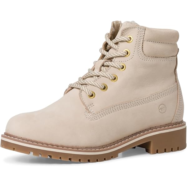 Tamaris women's platform ankle boot in dove grey faux leather