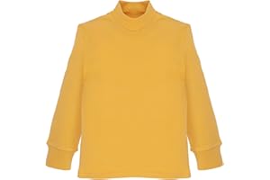 Ellepi Jungen Kinder Maedchen Langarmshirt mädchen Pullover Shirt Rollkragen Rollkragenpullover Weiss schwarz Langarm Tshirt Rolli Longsleeve Pulli unterhemd Rollkragenshirt Junge