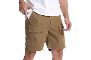 Suwangi Pantaloncini Uomo Cargo Corti Bermuda Chino Shorts Estivi Casual Pantaloncini Corti con 6 Tasche