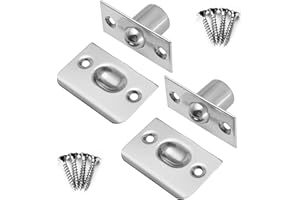 DURDIIY 2 Piezas Cerradura de Bola Ajustable Pestillos de Puerta de Bola con Tornillos Pestillos de Puerta de Bola Cierres de Bola Invisibles para Puerta de Armario Cerraduras de Bola de Rodillo (Estilo 1)