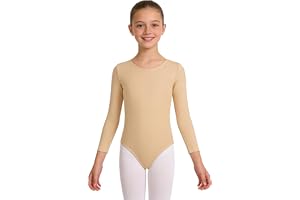 Vxuxlje Gymnastiktrikåer för barn flicka varm fleece trikådräkt klassisk balett långärmad body termisk body leotard träning 3–16 år