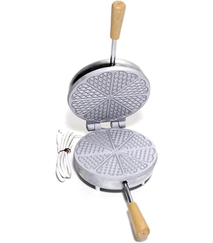 Biscottiera Elettrica CBE Presentosa Tonda Sottile, 600 W, In Alluminio Cromato - Per Cialde Croccanti