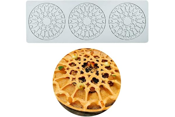 Moule en silicone creux en forme de Fleurs rondes, tapis dentelle 3D pour décoration de cupcakes, sucre, loisirs créatifs, desserts