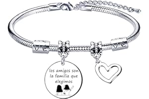 LKJHGF Pulsera de Amistad Regalos para Amigos Pulsera para Mejores Amigos para Siempre Regalo de Amistad Pulsera Grabada Regalos de Graduación Regalo de Cumpleaños