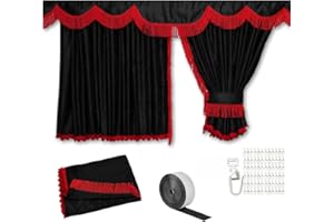 Adomo LKW Vorhänge Set - 7-Teilig - Actros MP4 & MP5 - Maßgeschneidert - Blickdichte Vorhänge - Cab Curtain - Einfache Reinigung und Anbringung - Schlafkabinensichtschutz