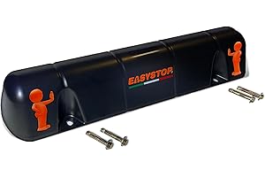 EASYSTOP n. 1 Fermaruota FIXED in plastica antiurto INODORE, ultraresistente ideale per garage ed autorimesse. Con 4 tasselli M8 in acciaio. Parcheggio sicuro e preciso con bassa velocità.