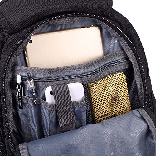 KAUKKO Herren Outdoor Sports Freizeit Canvas Rucksack 14 Zoll Laptoprucksack Reisetasche Daypacks Schultasche Backpacks - 3