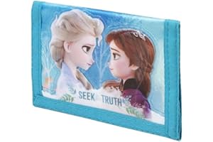 Disney Frozen 2 Seek-Portafoglio Velcro, Turchese, 21.5 x 9 cm