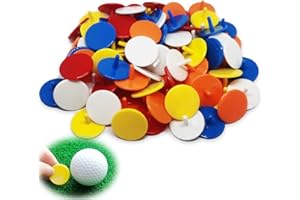 Adhere Marcatore di posizione per palline da golf in plastica, 50, 100 pezzi, dimensioni 25 mm, colori assortiti