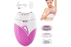 WAKERUG Facial Epilator for Women, Cordless Facial Hair Removal Body Hair Removal, Rechargeable Electric Lady Face Shaver Hair Removal Device Bikini Trimmer for Arm, Leg, Underarm