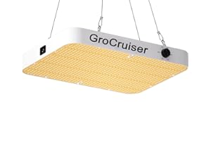 GroCruiser Led Cultivo,Focos Led Cultivo Interior con 1176PCS LEDs,Regulable Grow Light Espectro Completo con Cadena de margaritas e Ventilador silencioso,Luz Para Plantas con IR y UV LEDs