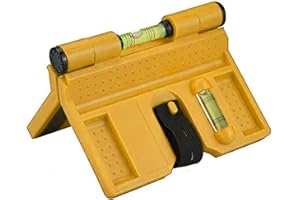 CERIOLL Livella a Spirito, Livello di Palo Regolabile, Misuratore Di Livello In ABS, Livella Magnetica Per Pali, Misuratore Di Livello A Colonna, Livella a Bolla d'Aria Regolabile, Livella Angolare per Pali