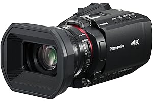 Panasonic HC-X1200E Videocamera Palmare 4K 60p con Obiettivo Grandangolare da 25 mm, Zoom Ottico 24x, OIS Ibrido a 5 Assi, USB PD, Nero