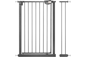UBRAVOO Barrière pour Chiens,Hauteur 100CM Barrière de Sécurité de Porte pour Enfant 85-94 cm de Large Fermeture Automatique Triple Serrure Ouverte Garder la Barrière d'Escalier