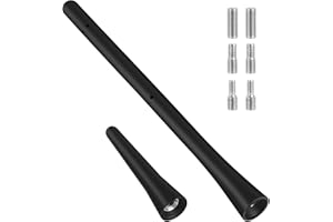 NVIYAM Antenna Auto,Antenna Radio Auto 6,5cm + 18,5 cm,Antenna Universale per Auto,Auto Tetto Antenna, con 6 M4/M5/M6 Viti Universale,Antenna Auto Radio con Forte Funzione di Ricezione FM/AM/DAB